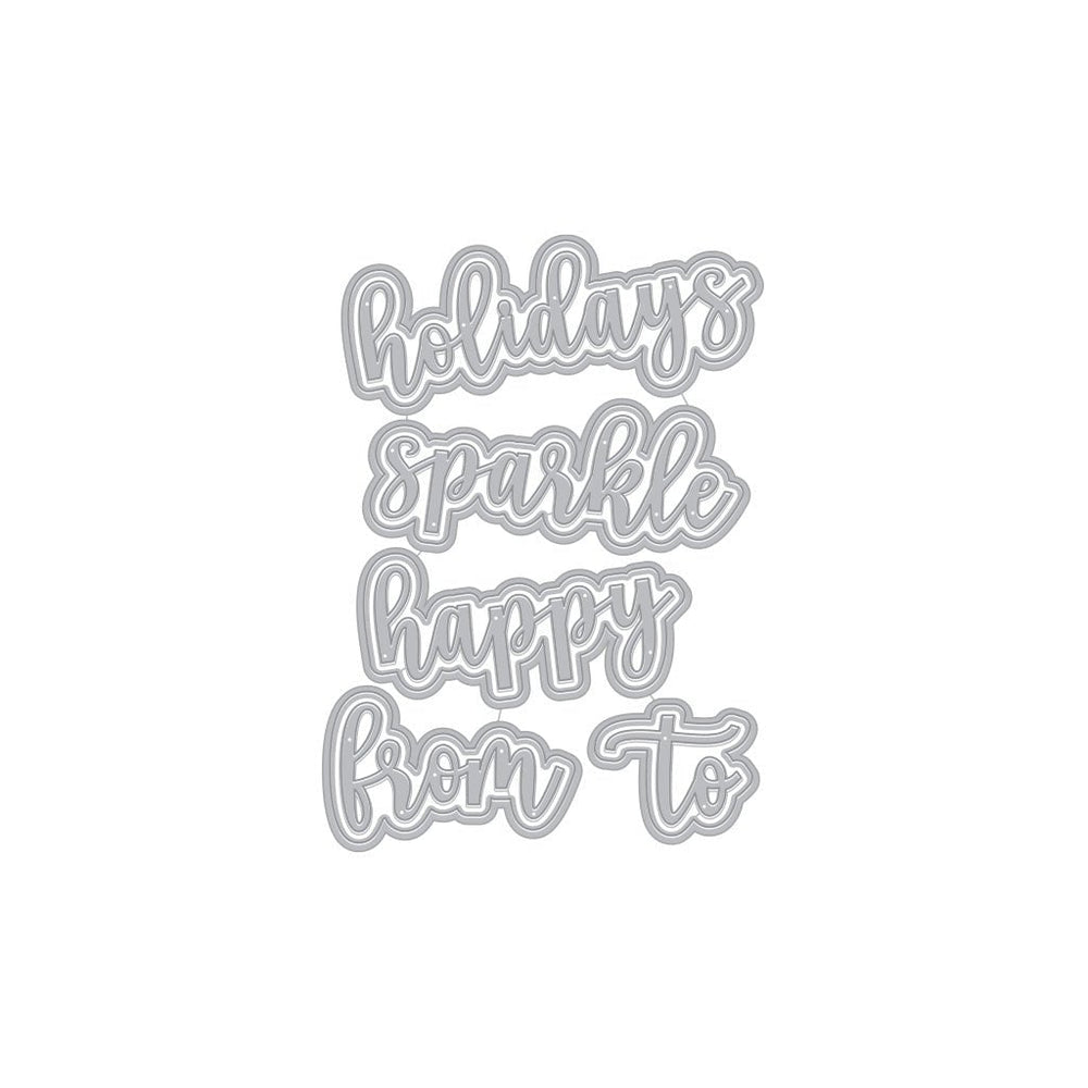 Holiday Words Fancy Dies