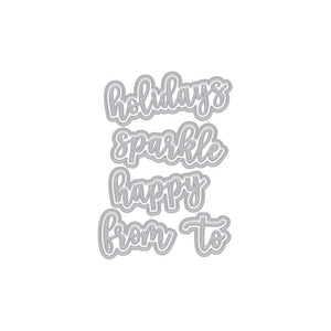 Holiday Words Fancy Dies
