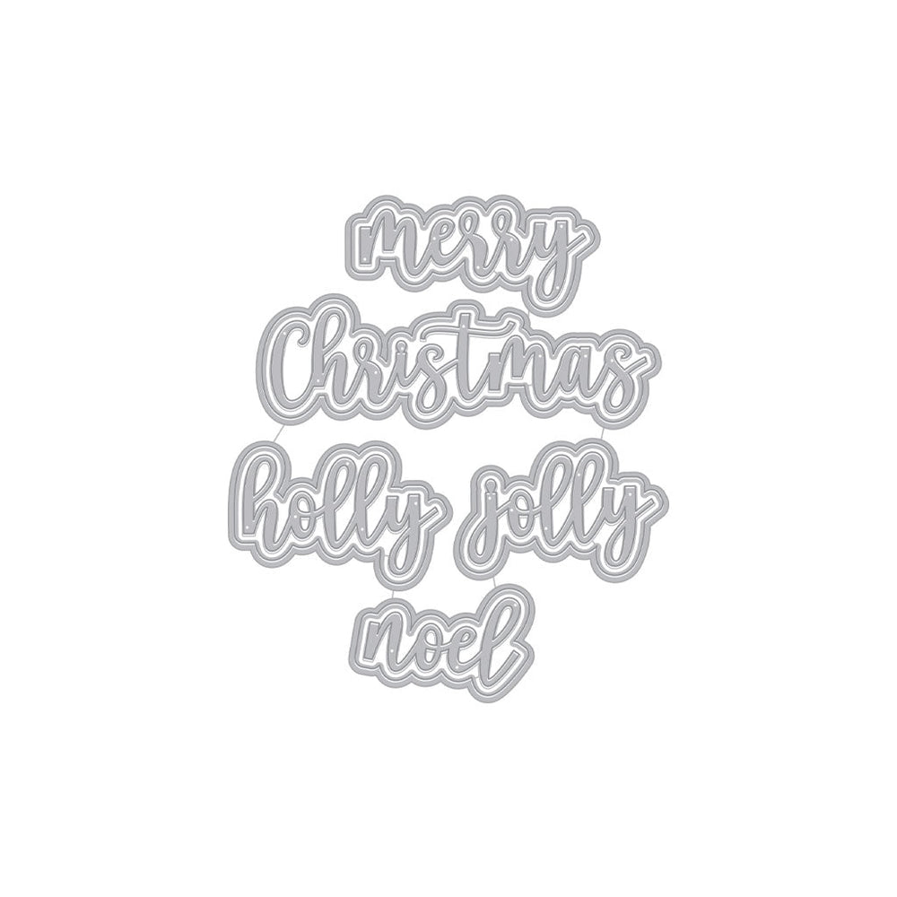 Christmas Words Fancy Dies