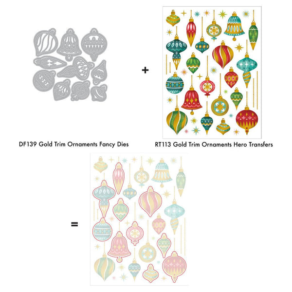 Gold Trim Ornaments Fancy Dies