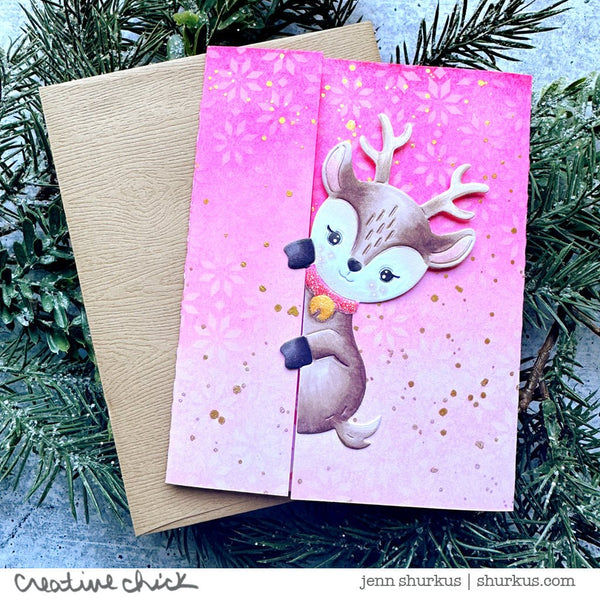 Peeking Reindeer Fancy Dies