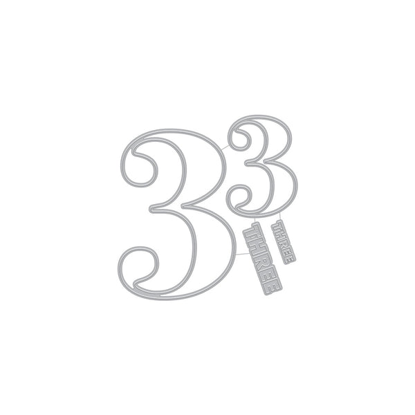 Number Three Fancy Dies