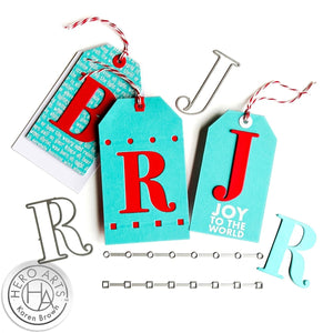Letter A-D Fancy Dies