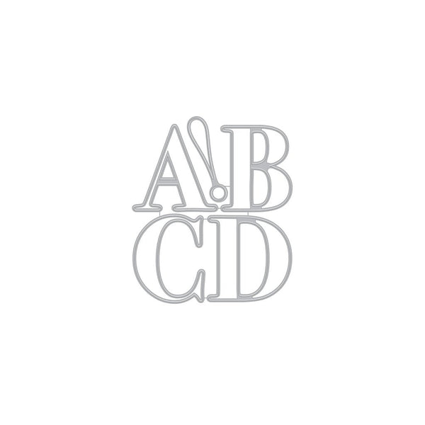 Letter A-D Fancy Dies