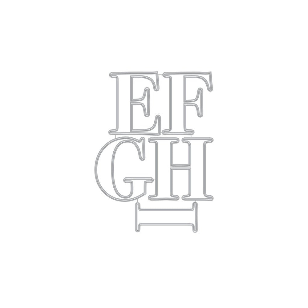 Letter E-I Fancy Dies