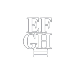 Letter E-I Fancy Dies