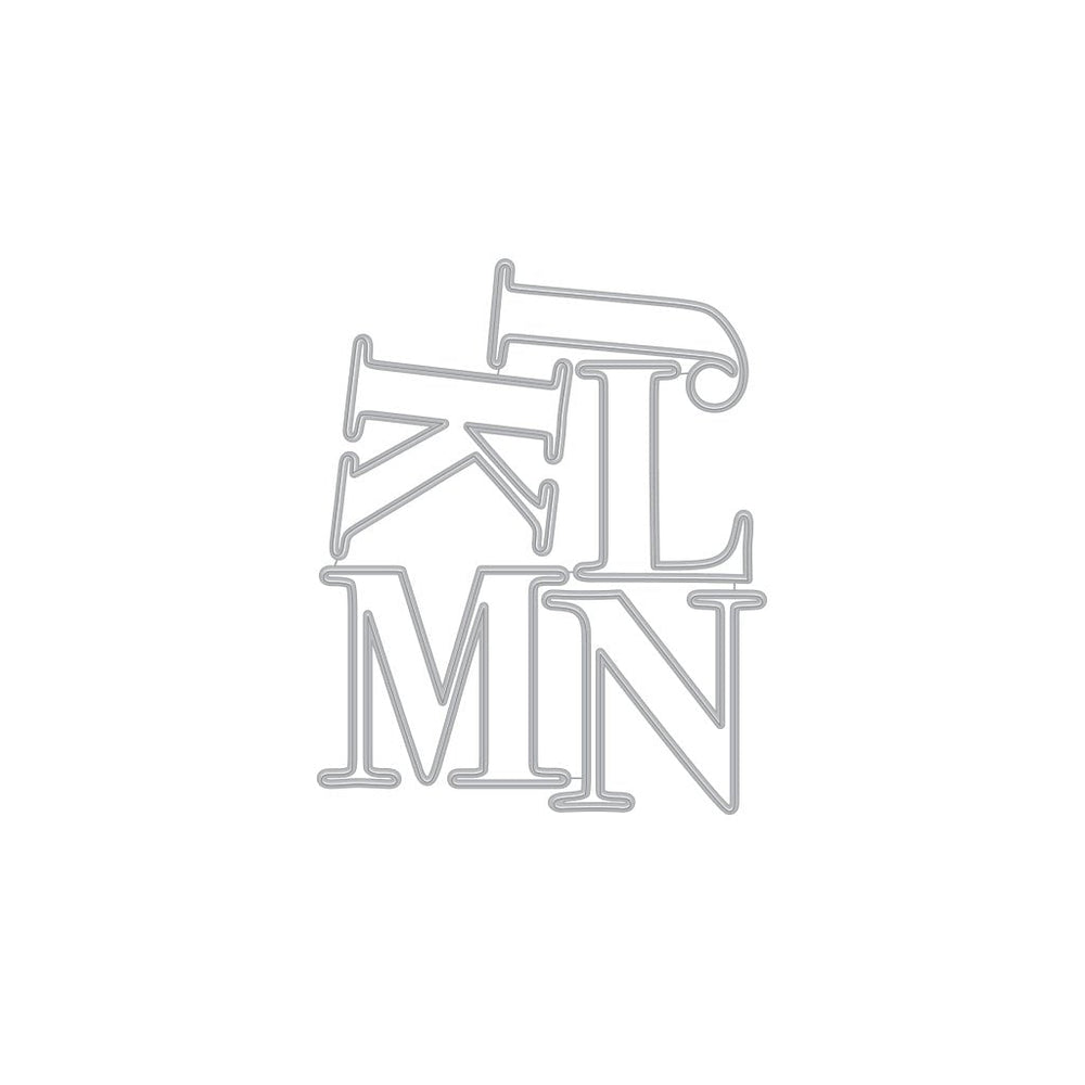 Letter J-N Fancy Dies