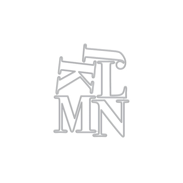 Letter J-N Fancy Dies