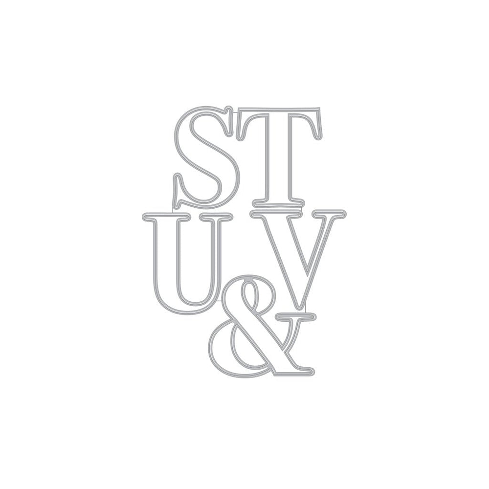 Letter S-V Fancy Dies