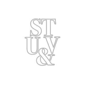 Letter S-V Fancy Dies