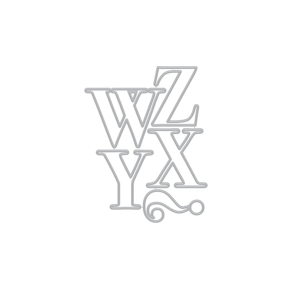 Letter W-Z Fancy Dies
