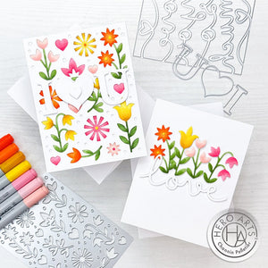 Flower and Hearts Cover Plate Dies