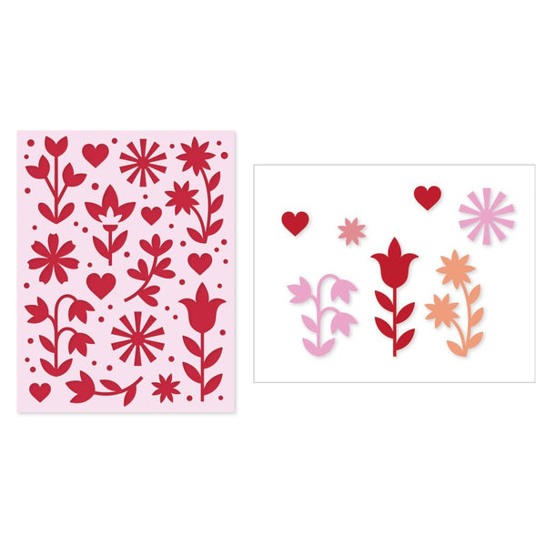 Flower and Hearts Cover Plate Dies