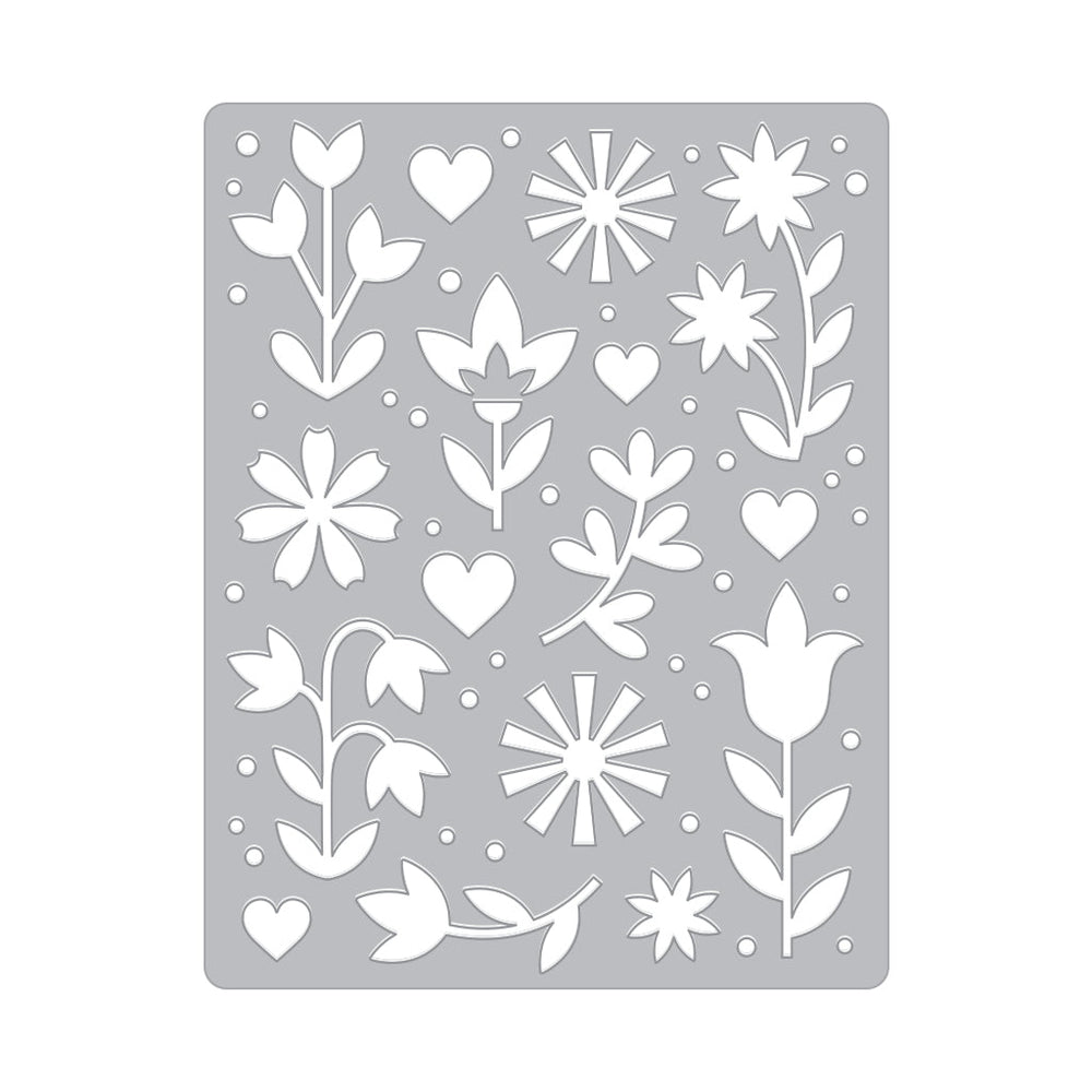 Flower and Hearts Cover Plate Dies