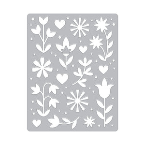 Flower and Hearts Cover Plate Dies