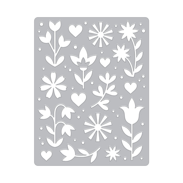 Flower and Hearts Cover Plate Dies