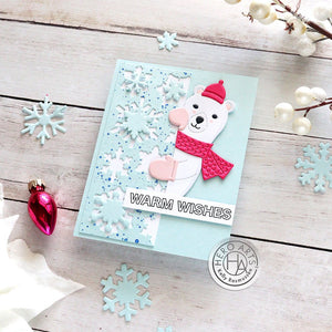 Peeking Winter Bear Die Set