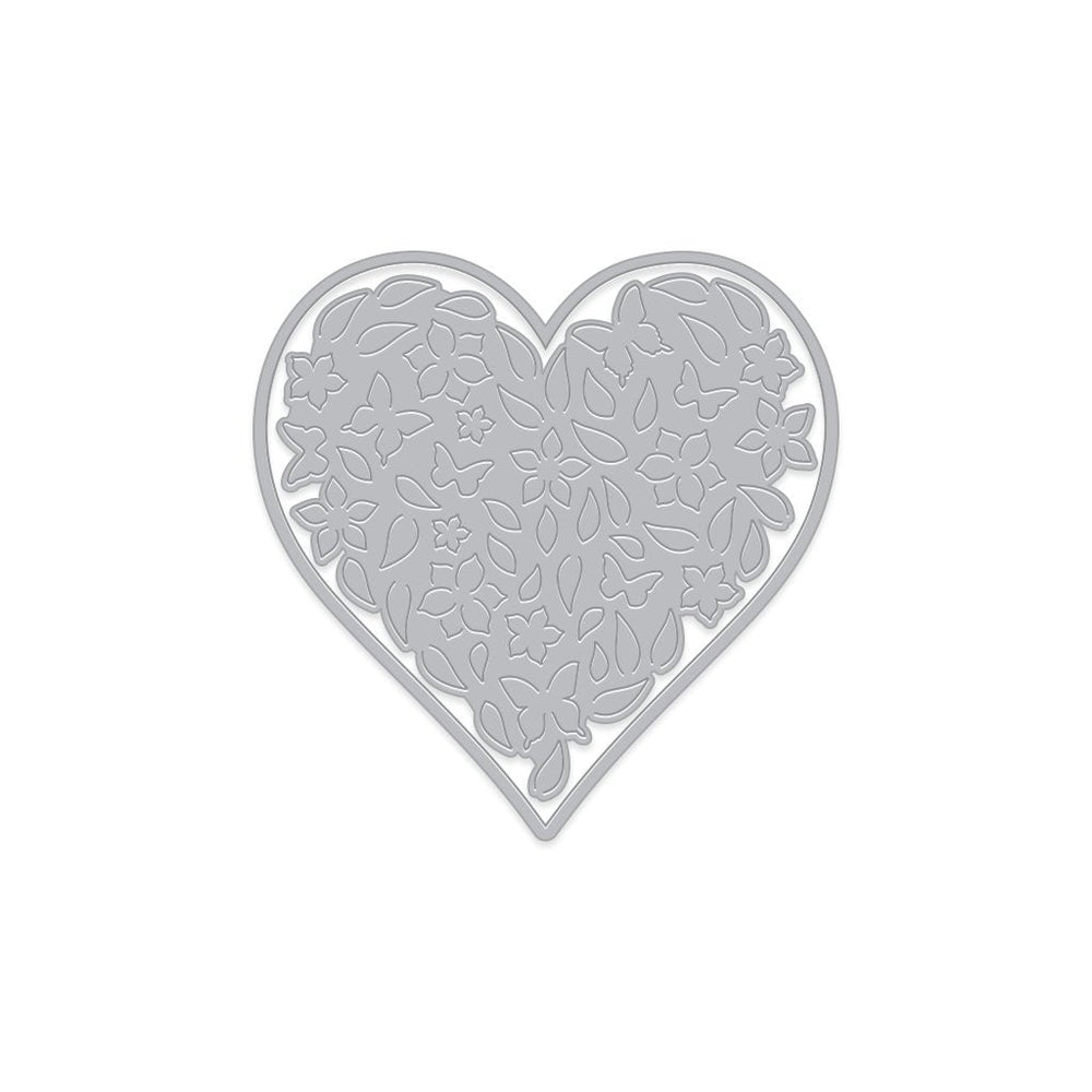 Paper Layering Floral Heart with Frame Dies