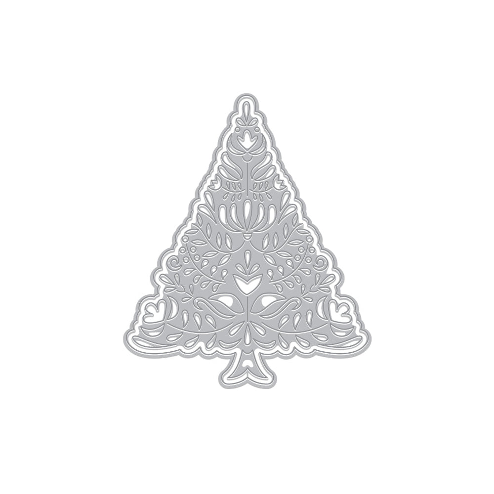 Floral Holiday Tree Fancy Dies