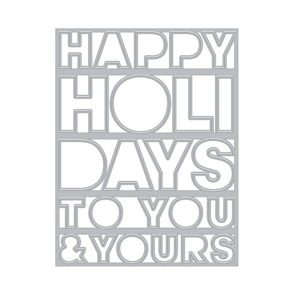 Happy Holidays Cover Plate Dies