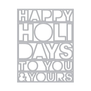 Happy Holidays Cover Plate Dies