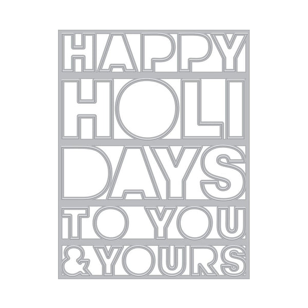 Happy Holidays Cover Plate Dies