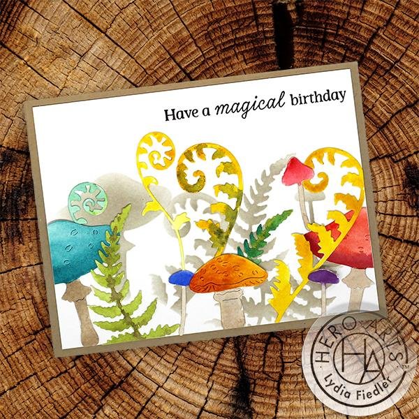 Mushroom and Ferns Fancy Dies
