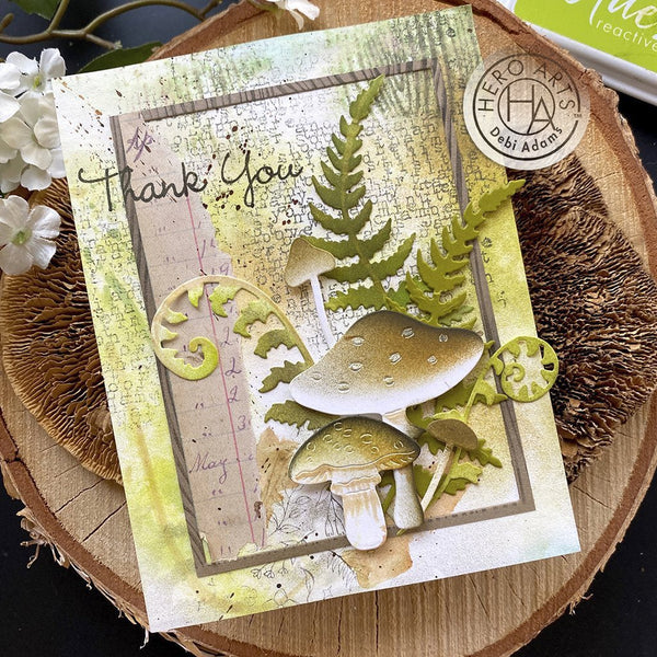 Mushroom and Ferns Fancy Dies