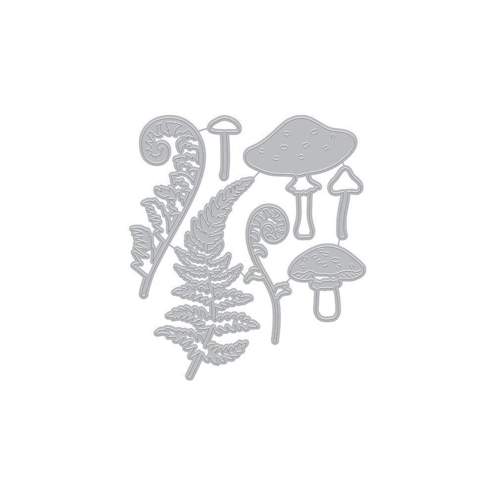 Mushroom and Ferns Fancy Dies
