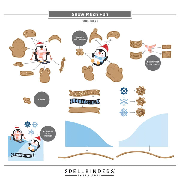 Snow Much Fun Small Die of the Month - assembly guide