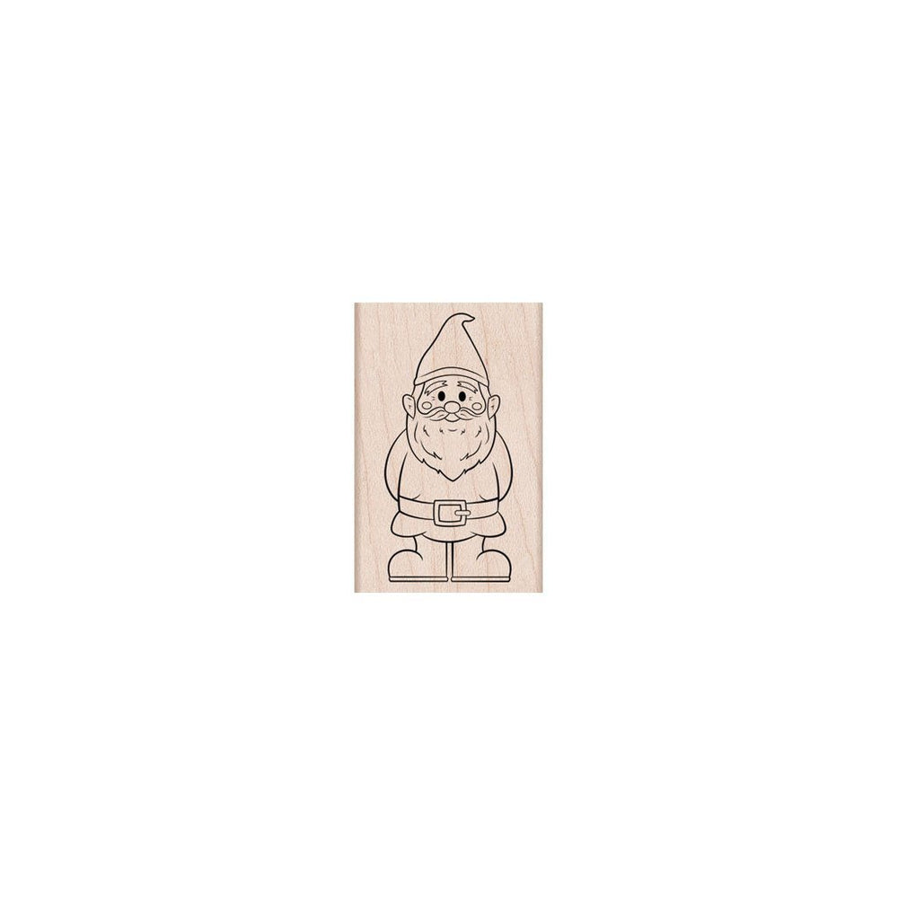 Garden Gnome Woodblock Stamp