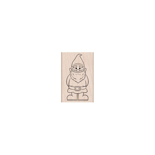 Garden Gnome Woodblock Stamp