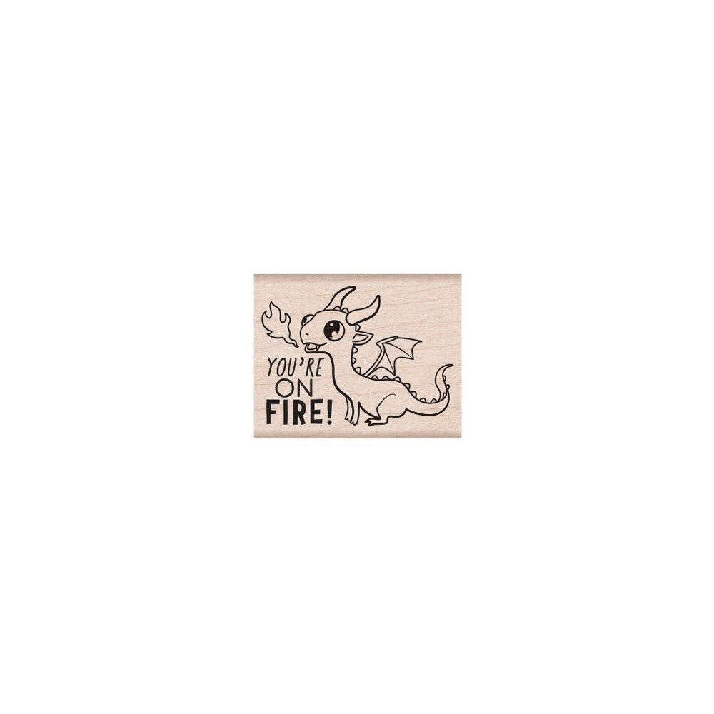 On Fire Woodblock Stamp