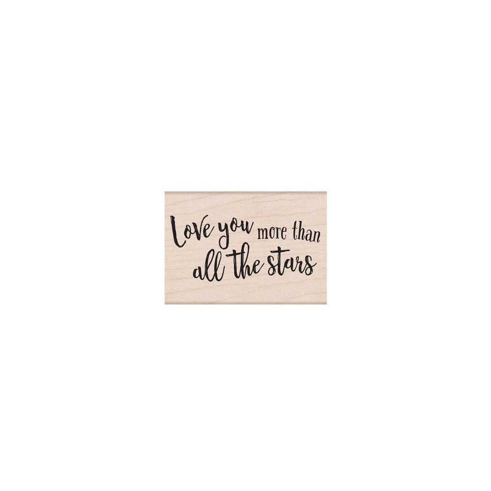 Love You More Than All of the Stars Woodblock Stamp