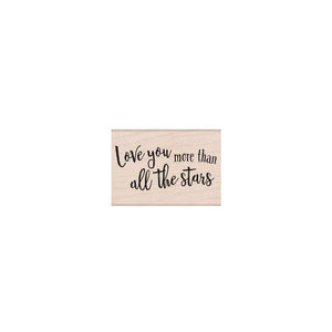 Love You More Than All of the Stars Woodblock Stamp