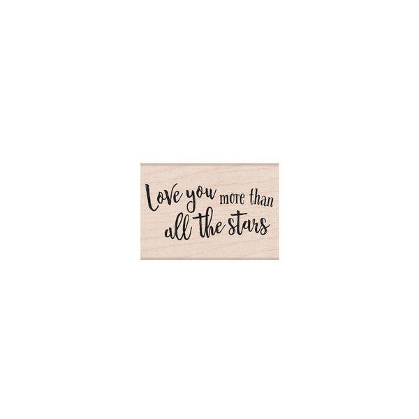 Love You More Than All of the Stars Woodblock Stamp