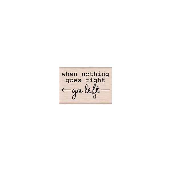 Go Left Woodblock Stamp