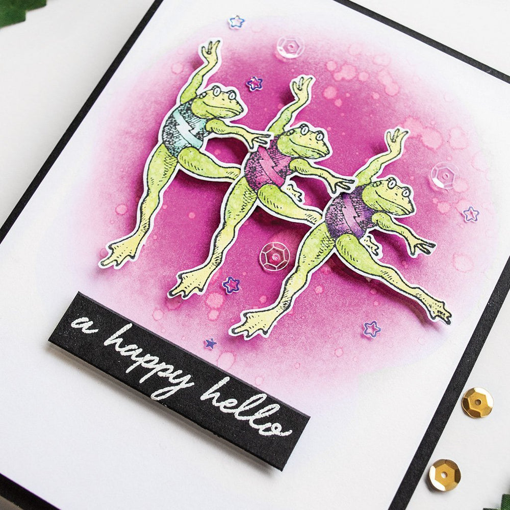 From the Vault Dancing Frog Woodblock Stamp