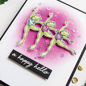 From the Vault Dancing Frog Woodblock Stamp