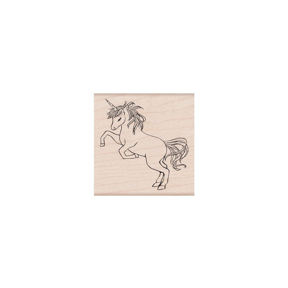 Wild Unicorn Woodblock Stamp