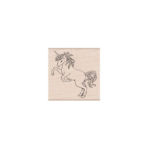 Wild Unicorn Woodblock Stamp