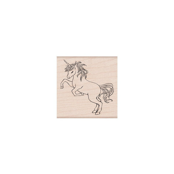 Wild Unicorn Woodblock Stamp