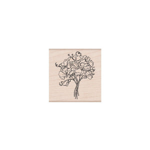 Sweetpea Bouquet Woodblock Stamp