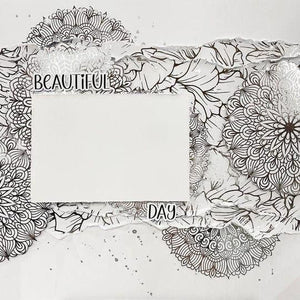 Paper Rose - Floral Backgrounds Silver Foil 12x12 Paper Collection