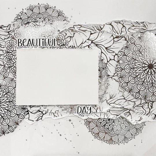 Paper Rose - Floral Backgrounds Silver Foil 12x12 Paper Collection