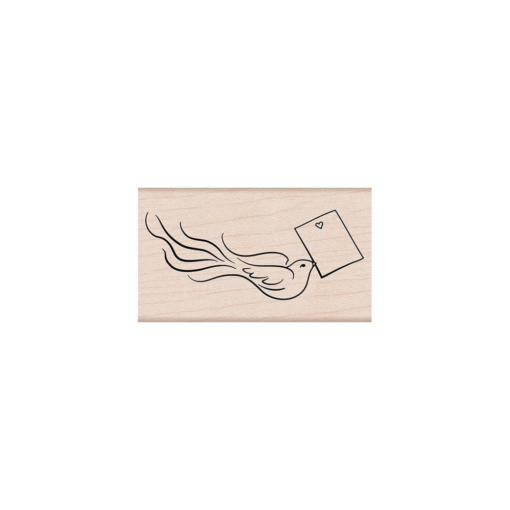 Love Note Bird Woodblock Stamp
