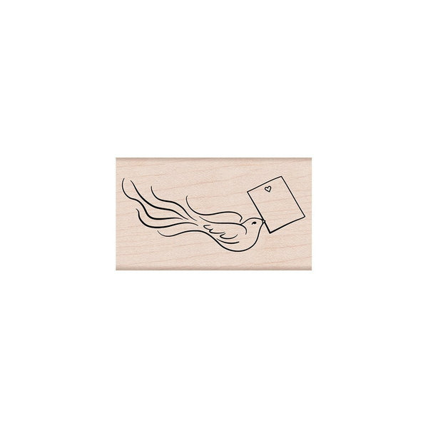Love Note Bird Woodblock Stamp