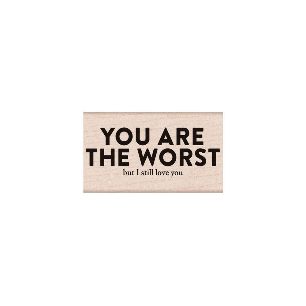 Snarky Love You Woodblock Stamp