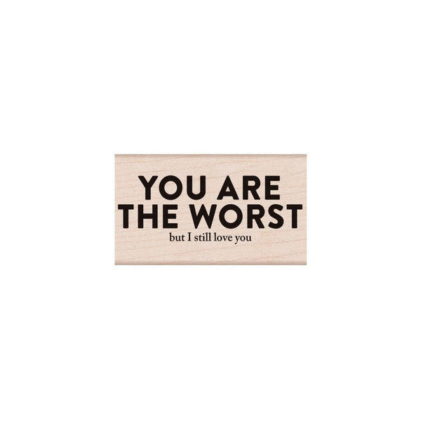 Snarky Love You Woodblock Stamp