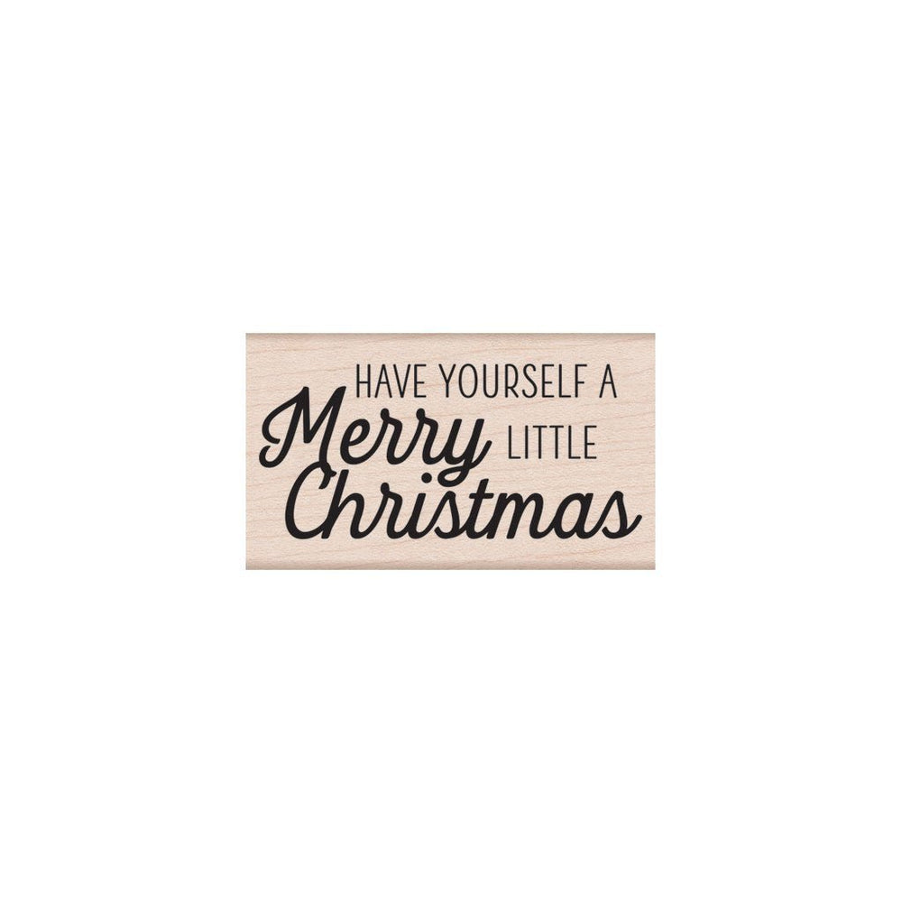 Merry Little Christmas Woodblock Stamp